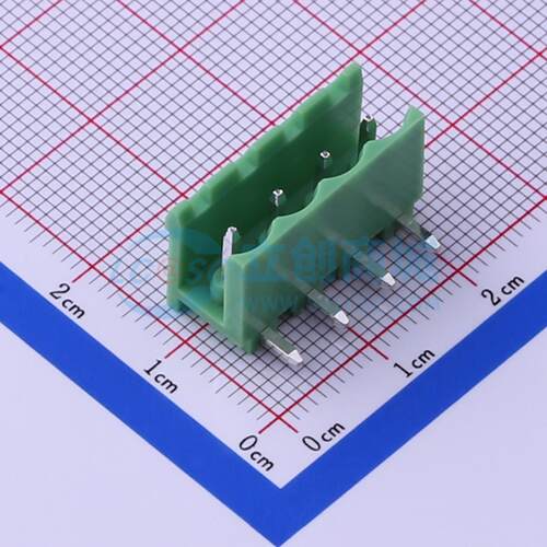 插拔式接线端子 KF2EDGR-5.08-4P 弯插,P=5.08mm 板端/插座-开口