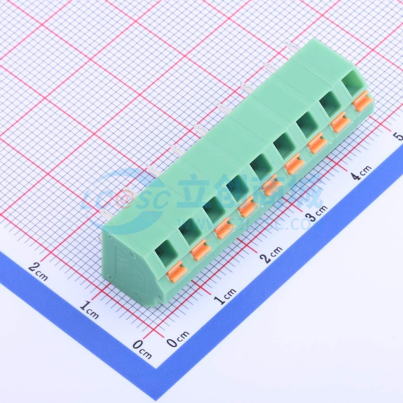 5只起 弹簧式接线端子 KF250NH-5.08-9P 插件P=5.08mm 1x9P 9P 原
