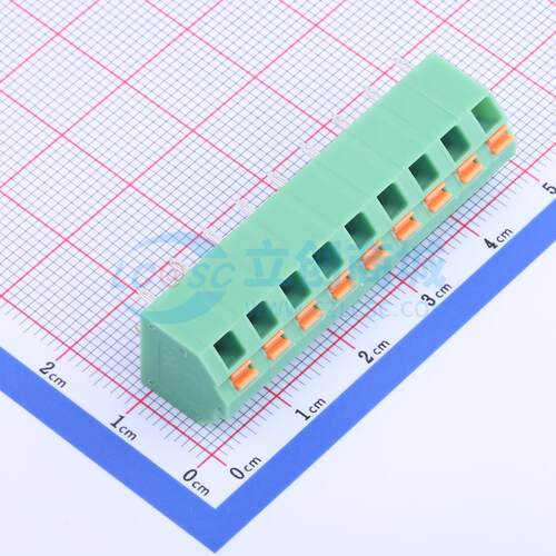 5只起 弹簧式接线端子 KF250NH-5.08-9P 插件P=5.08mm 1x9P 9P 原