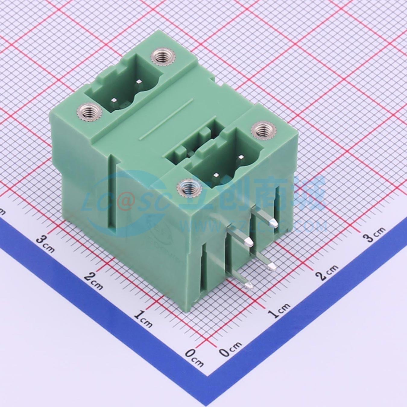 插拔式接线端子 KF2EDGRHM-5.0-2*2P 弯插,P=5mm 板端/插座-闭口