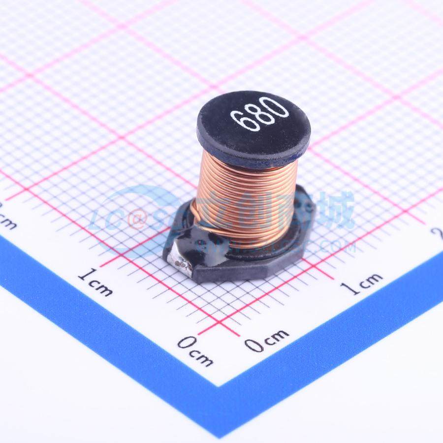 功率电感 SMSD0810-680M SMD 68uH ±20% 3A 电子元器件配单