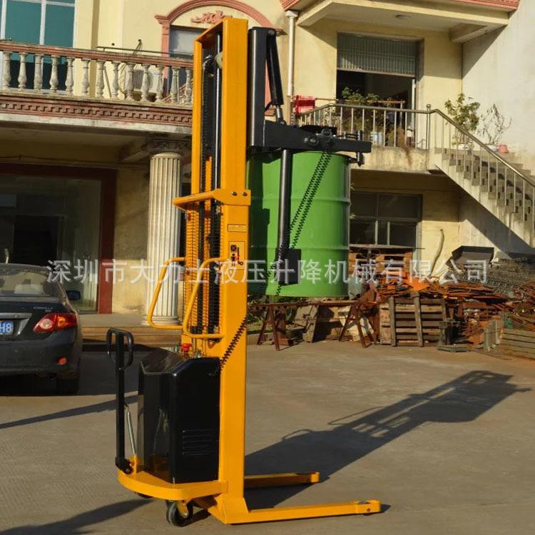 半电动油桶堆放车YL50电动油桶堆高车