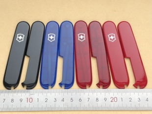进口维氏VICTORINOX 91mm瑞士军刀原装配件金属标贴片刀柄外壳