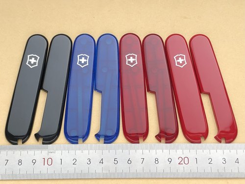 进口维氏VICTORINOX 91mm瑞士军刀原装配件金属标贴片刀柄外壳