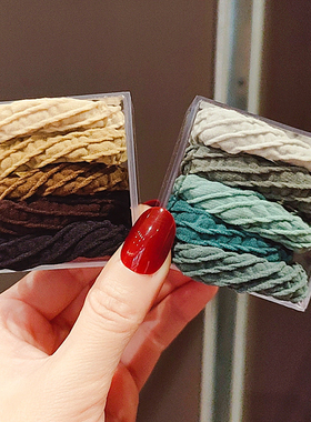 2021年夏季新款女网红韩国高级感发绳不勒发扎马尾发圈皮套毛巾圈