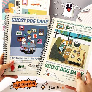 初品B5侧翻线圈本卡通笔记本本子学生横线本作业本厚记事本高颜值