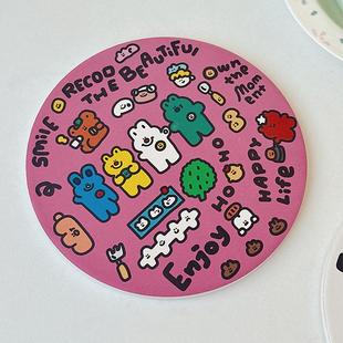 陶瓷软木隔热防烫锅垫餐桌垫餐盘垫防水餐垫可爱插画碗垫杯垫锅垫