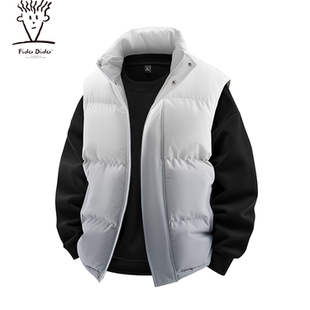 秋冬 日系简约渐变立领宽松保暖潮流休闲坎肩马甲外套 FIDO DIDO