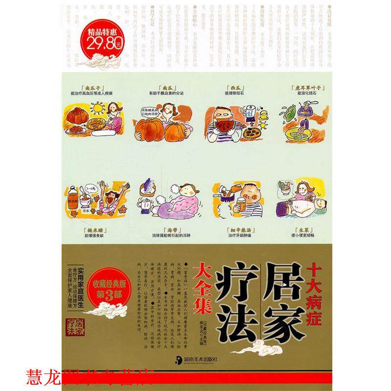 【正版书籍】 十大病症居家疗法大全集 《收藏经典版》编委会 主编 湖南美术出版社
