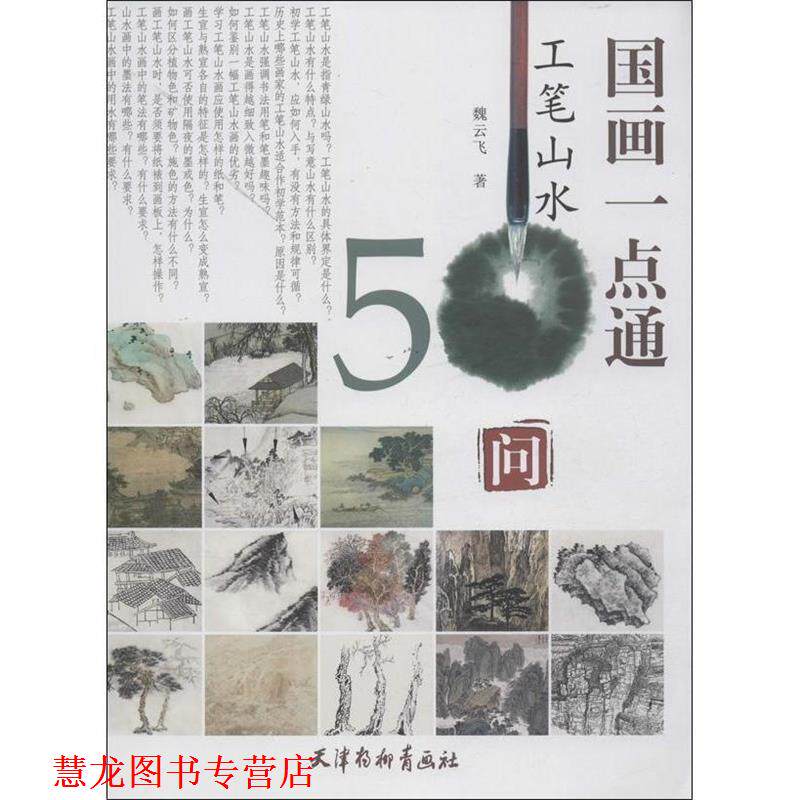【正版书籍】 国画一点通　工笔山水５０问 魏云飞　著 天津杨柳青出版社