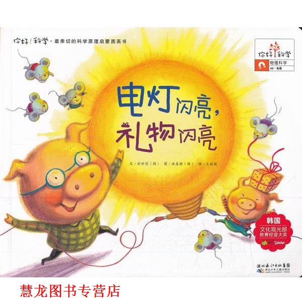 【正版书籍】 你好！科学 亲切的科学原理启蒙图画书 电灯闪亮，礼物闪亮 金世实 湖北少儿出版社