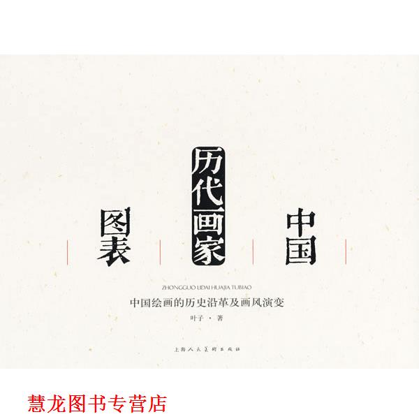 【正版书籍】 中国历代画家图表:中国绘画的历史沿革及画风演变 叶子 著 上海人民美术出版社