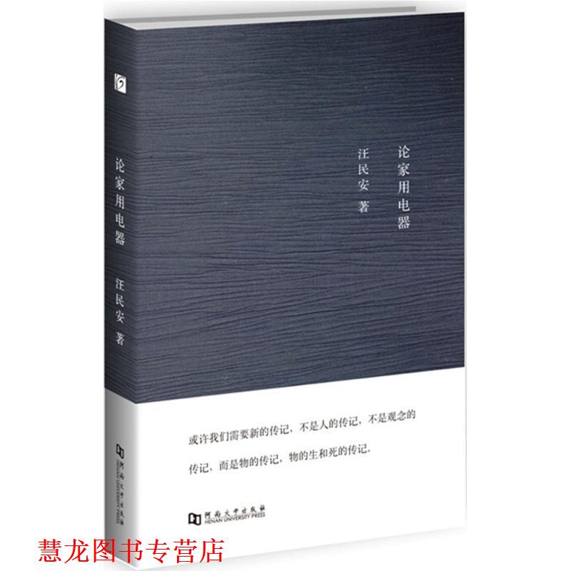 【正版书籍】 论家用电器 汪民安 著 河南大学出版社