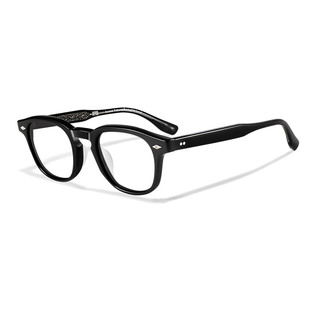 APRIL GUANG轻奢复古眼镜全框素颜板材茶色可配度数近视镜架男女