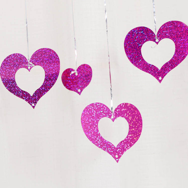 亮片吊坠雨丝挂饰婚庆结婚婚房婚礼派对用品宝宝生日宴装饰气球