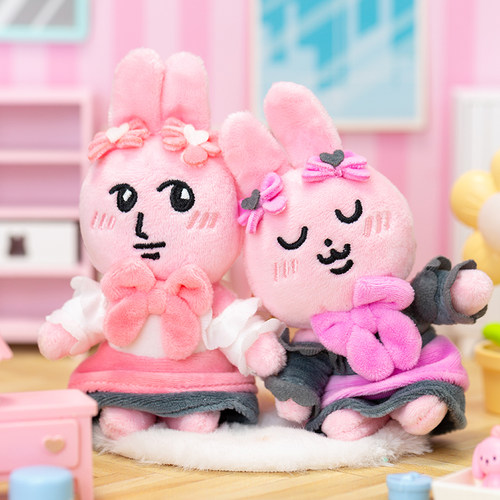 粉红兔子myfriend原创魔法少女毛绒挂件背包挂绳闺蜜朋友生日礼物