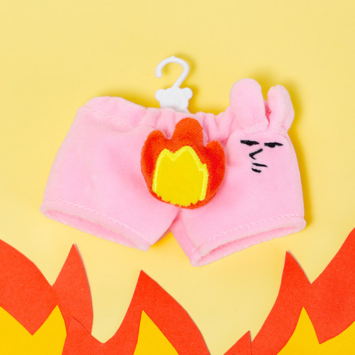 粉红兔子myfriend娃衣20cm棉花娃娃娃裤配饰明星公仔玩偶搞笑短裤