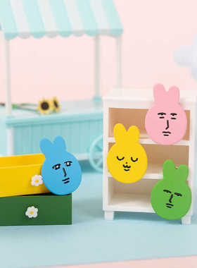 粉红兔子MyFriend原创彩色耳钉女可爱卡通耳饰925银创意佩饰首饰