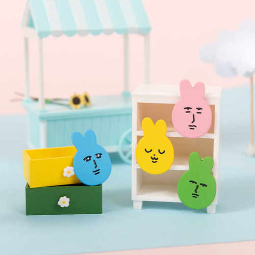 粉红兔子MyFriend原创彩色耳钉女可爱卡通耳饰925银创意佩饰首饰