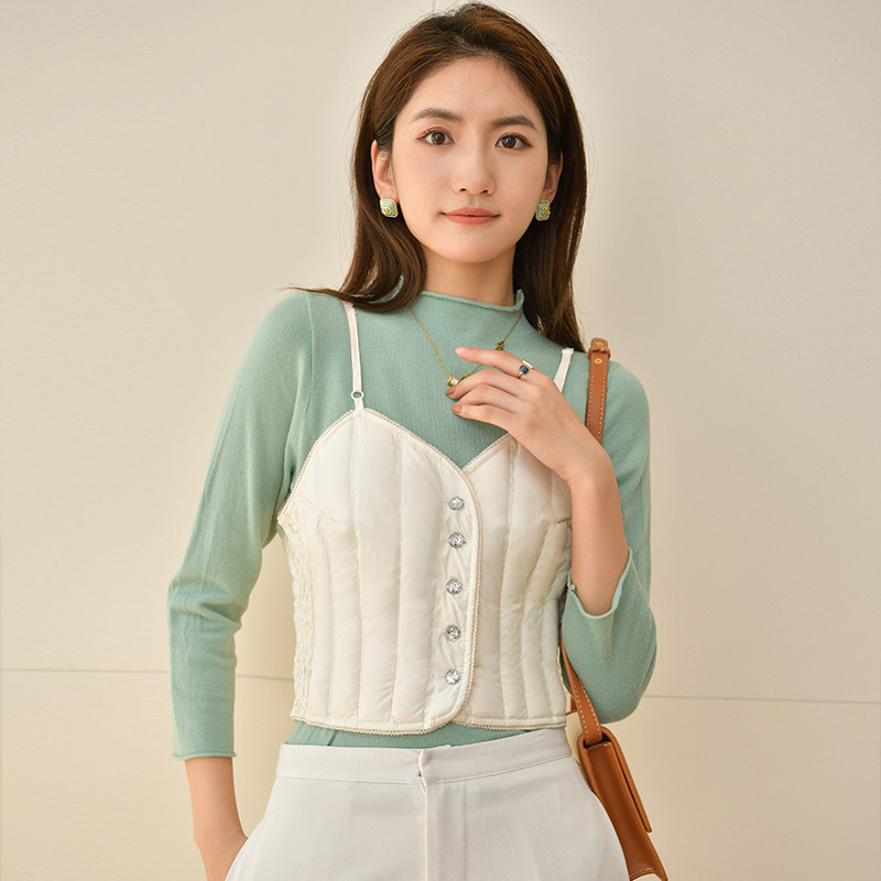 吊带轻薄白鸭绒打底内胆小马甲