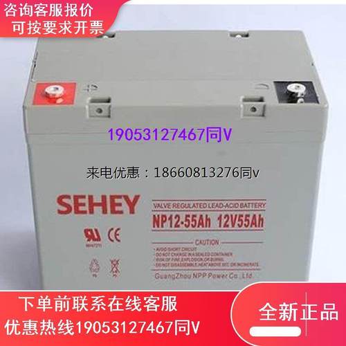 SEHEY西力蓄电池NPG55-12 12V55AH免维护直流屏UPS EPS电源用电瓶