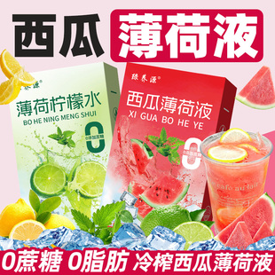 薄荷柠檬水西瓜薄荷液柠檬液浓缩汁液鲜榨果汁饮料夏天冰镇酸甜喝