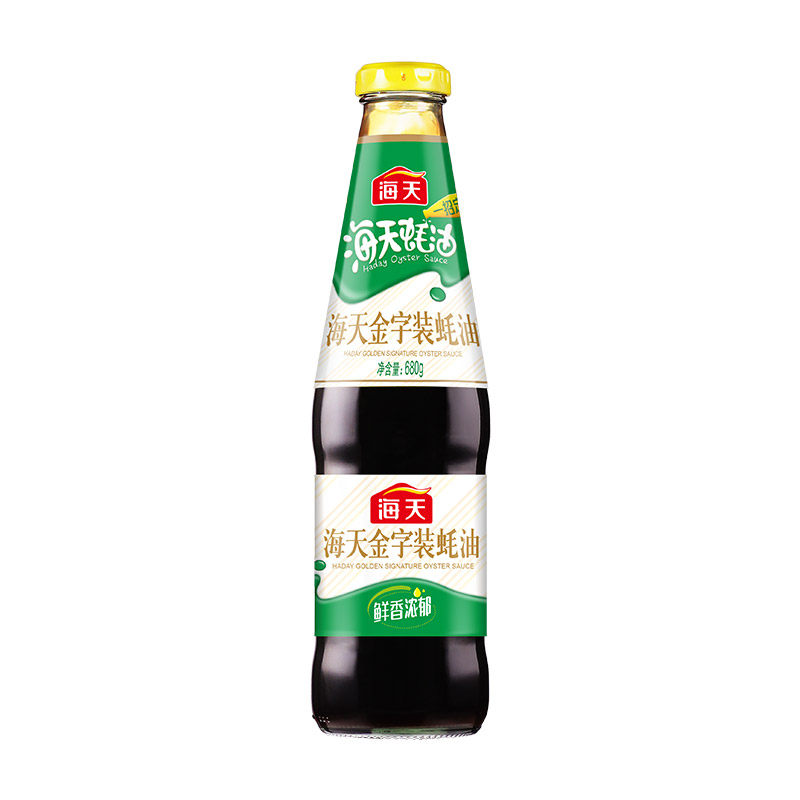 海天金字装蚝油680g玻璃瓶家用鲜图片