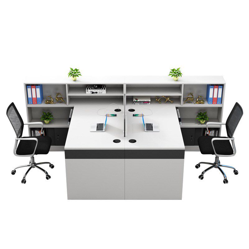 财务办公桌椅组合简约现代双人2人位面对面f型职员工位t型电脑桌