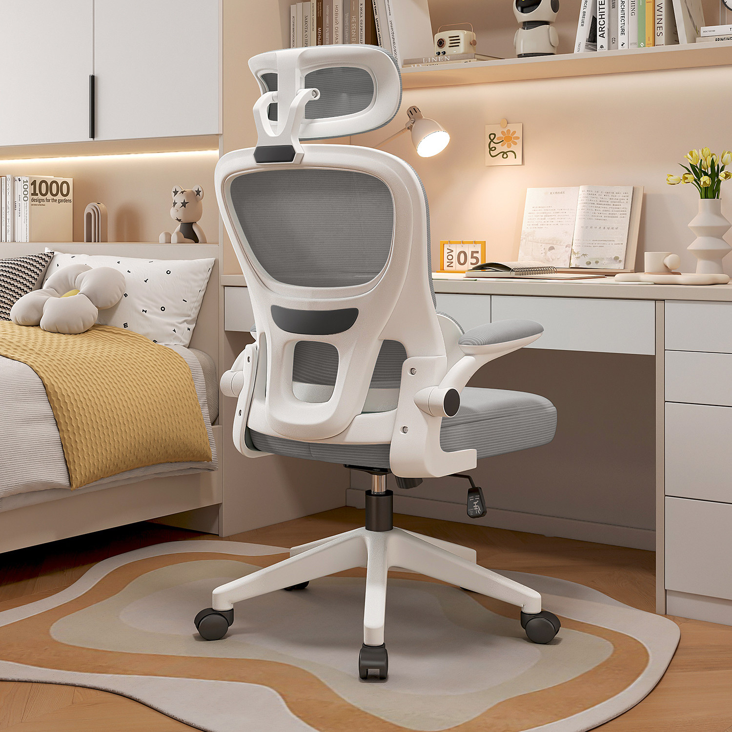 学习椅子久坐可升降初高中学生专用书桌家用写字青少年靠背电脑椅