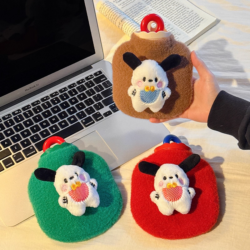 热水袋注水式暖水袋毛绒暖宝宝