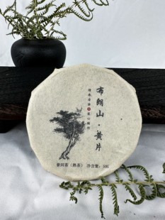 50g熟茶布朗山黃片頭春22年普洱熟茶小圓片