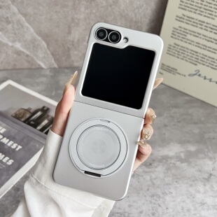 360旋转磁吸支架适用于三星GalaxyZFlip6手机壳折叠屏zflip6外壳7超薄磨砂硬壳5全包34代防摔2025新款W24Flip