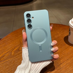 Magsafa磁吸充电适用于三星A55手机壳自带镜头膜a56专用外壳54金属漆硅胶软壳5G全包36