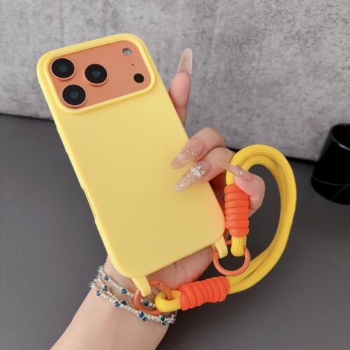 防丢手绳适用于苹果17promax手机壳Air一体挂钩iPhone16ProMaX保护套1413mimi硅胶15pro全包18PM防摔12/XR8P7