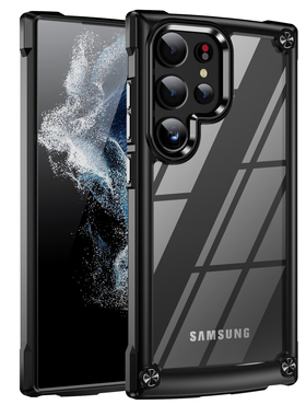 四角气囊加厚防摔适用三星s25ultra手机壳s23ultra透明硬壳s23+/s22男女A55/A35/A15/A54/A12/A24/A34保护套