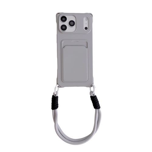 液态卡包适用于苹果17proMax手机壳18PM手绳iPhone17pro四角开孔17e外壳14plus防丢13防摔12mimi套11插卡15Pr