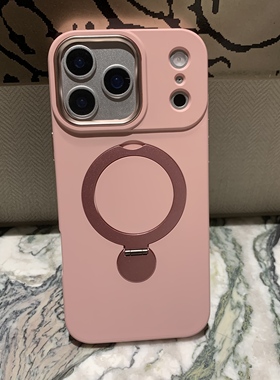 360旋转磁吸支架适用于苹果17Pro手机壳新款iPhone17promax保护套16PM全包17Air防摔橙色13/14高级情侣15por