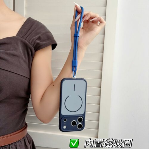 磁吸撞色肤感适用于苹果17Pro手机壳侧边散热iPhone16promax专用后11保护套12PM防丢Air手绳ip15plus高级1314