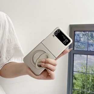 360旋转磁吸支架适用于三星GalaxyZFlip4手机壳折叠屏zflip3外壳7超薄硬壳w22磨砂5全包6防摔2025新款 W23Flip