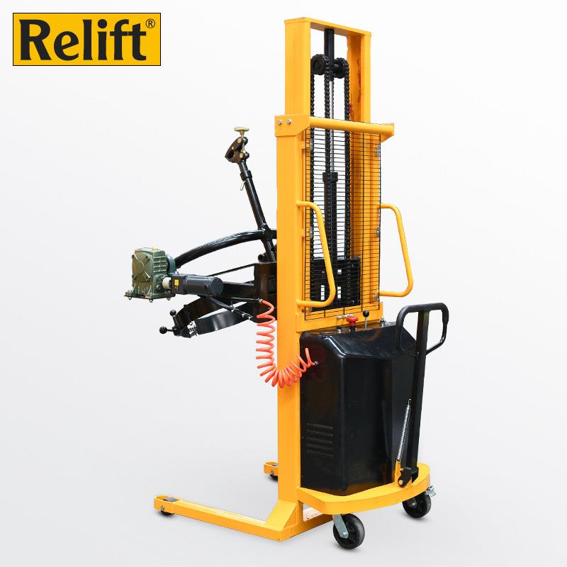 DT半电动油桶堆高翻转车鹰嘴式电动油桶堆高车油桶装卸升高车