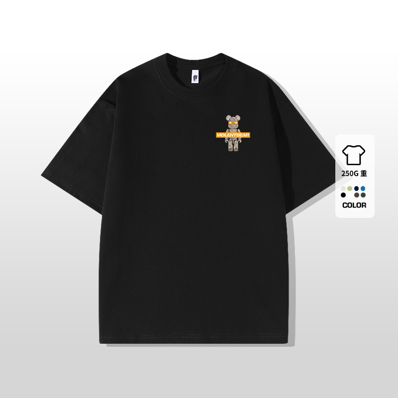 暴力熊休闲卡通短袖街头T恤男夏