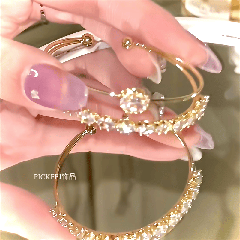 女款镀金手镯锆石富家千金感