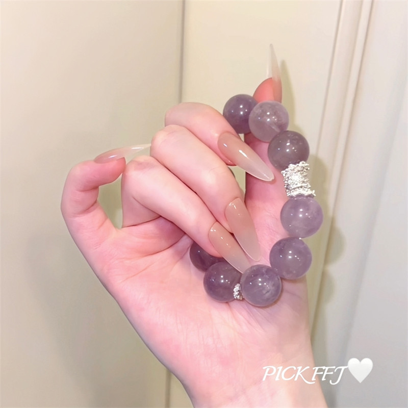 【蔷薇岛屿】设计款紫兔毛水晶手链 九紫离火礼物女