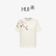 2026新款 HUI卉莱赛尔玉兰白缠枝花非遗刺绣基础正肩T恤夏季 短袖