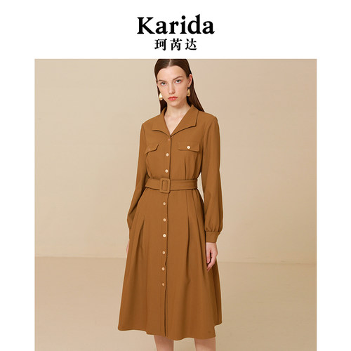 翻领单排扣Karida/珂芮达