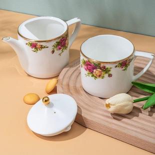 轻奢茶具咖啡杯下午茶红茶家用杯子创意奶杯田园风套装 骨瓷英式 杯