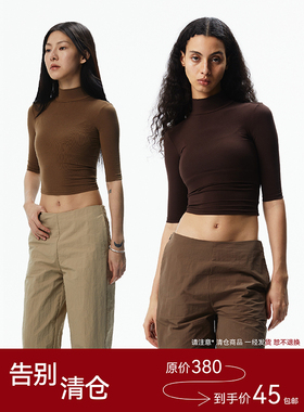 【清仓SALE】中袖高领弹力打底T恤 consci dept