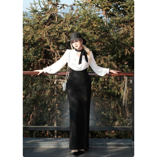 糯米子 高级感绝美气质显瘦包臀直筒半身裙长裙 花瓶腰神裙