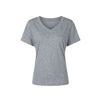 Glutinous rice Seed [Cold skin T] Mianmian Ice Super short-sleeved straight-shoulder V-neck T-shirt for women's summer slimming and waist-cinching large-sized women's top thumbnail 6