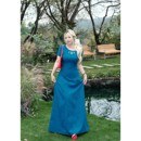 微胖显瘦裙子大码 镂空绝美蓝色连衣裙女夏季 长裙 海洋之泪 糯米子